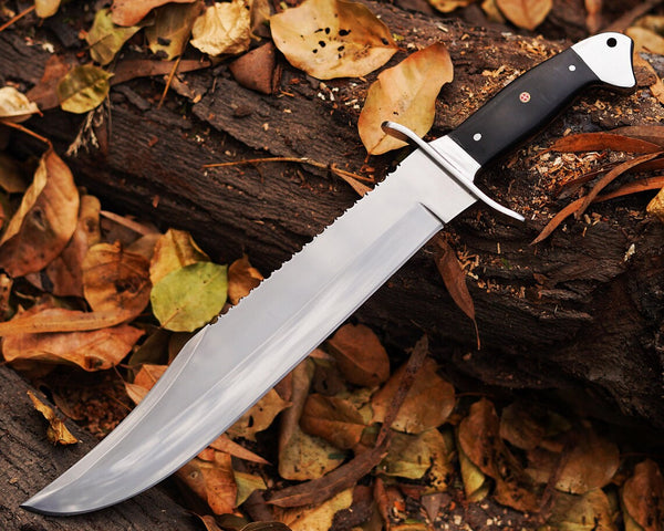 Handmade Damascus Steel Hunting Knife With Bone Handle Camping knife , Bushcraft Knife , Bowie Knife