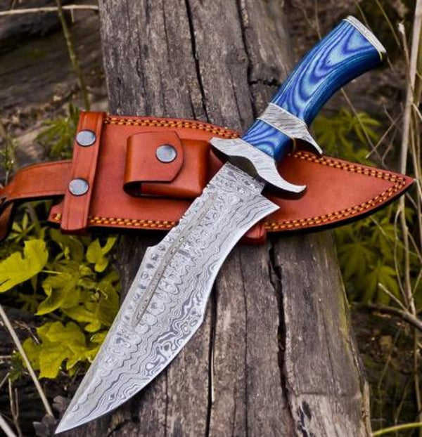 Handmade Damascus Steel Knife with Sheath