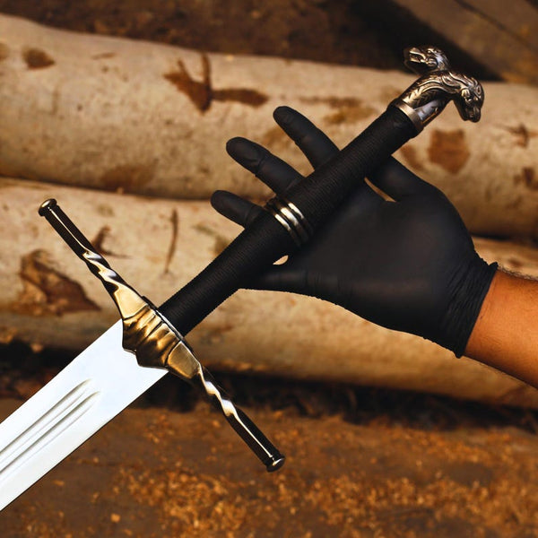 Handmade witcher sword Master Sword Of Geralt Of Rivia Feline Viking sword Personalized gift for men gift for Him