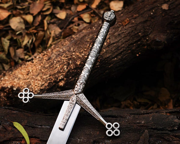 Handmade Scottish Claymore Sword With Sheath - Master Sword Replica Personalized gift for men USA